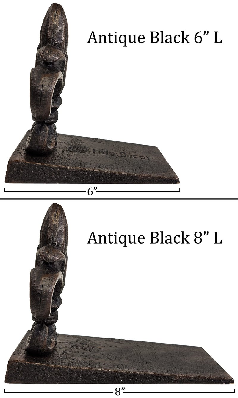 Lulu Decor 100% Cast Iron Fleur De Lis Door Stopper, 5 lbs 11 oz, Well Built Door Stopper, 6.50" H, 8" L - Image 4
